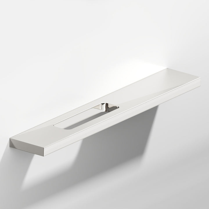 Colonial Bronze 719 Rectangular Cabinet Pull with offset cutout in Polished Nickel