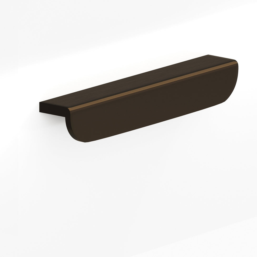 Colonial Bronze 721 Edge Pull with radiused front and exposed finished screws in Oil Rubbed Bronze