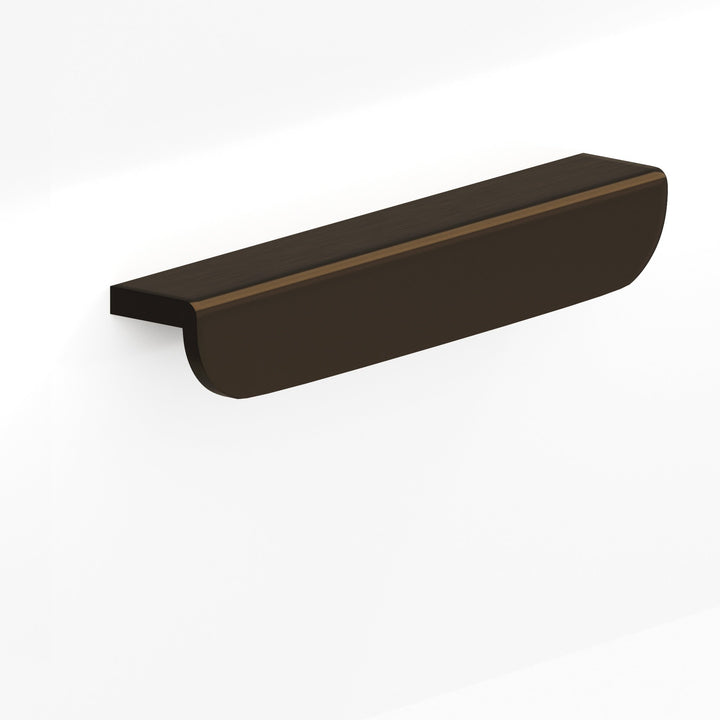 Colonial Bronze 721 Edge Pull with radiused front and exposed finished screws in Oil Rubbed Bronze
