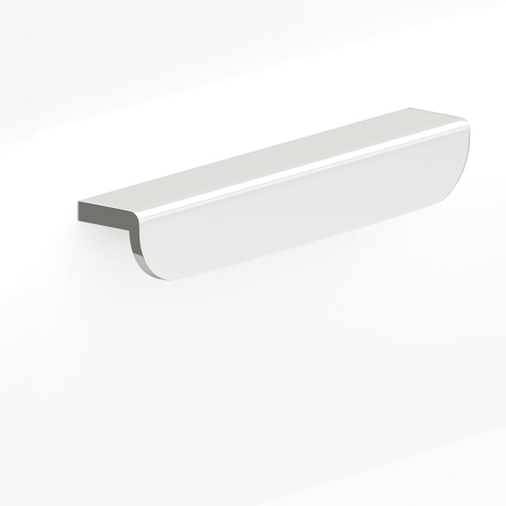 Colonial Bronze 721 Edge Pull with radiused front and exposed finished screws in Polished Nickel