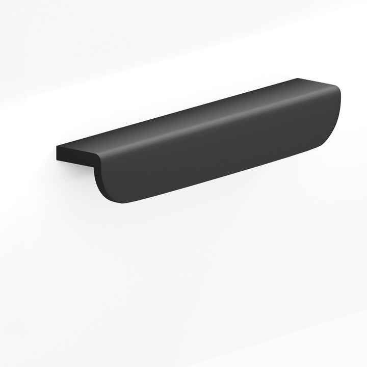Colonial Bronze 720 L-shaped Cabinet Pull with rounded ends in Matte Graphite
