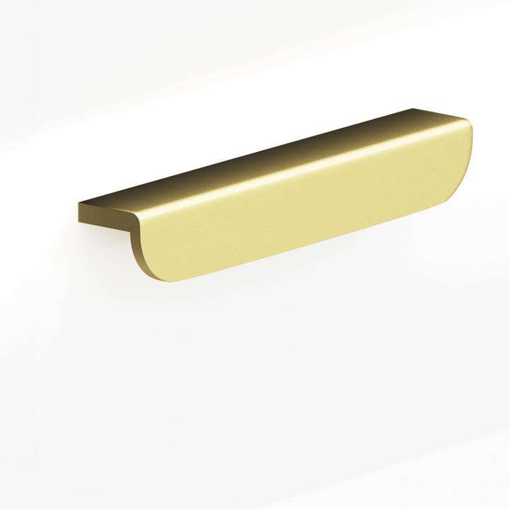 Colonial Bronze 720 L-shaped Cabinet Knob with rounded ends in Matte Satin Brass