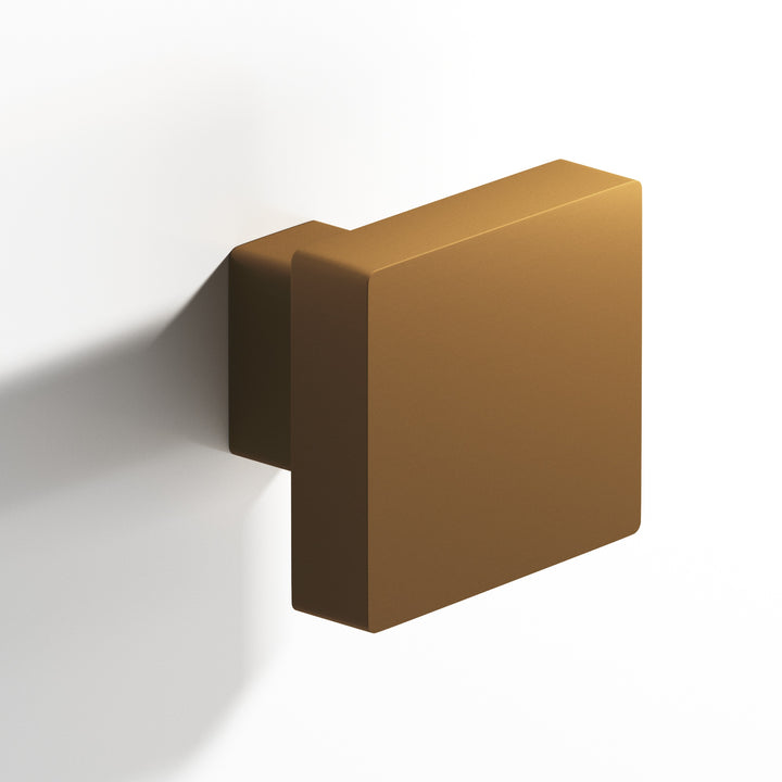 Colonial Bronze 749 Square Cabinet Knob with rectangular post in Matte Light Statuary Bronze