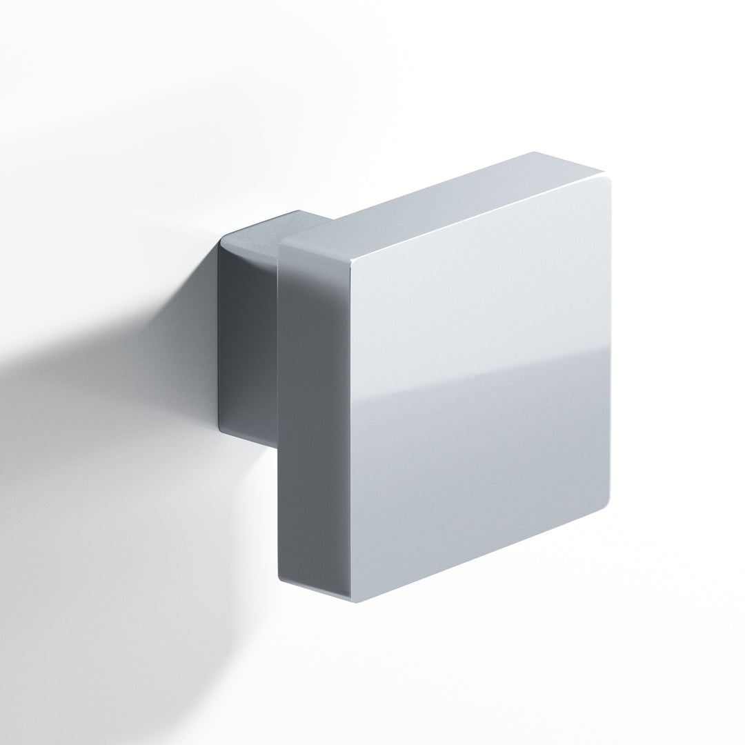 Colonial Bronze 749 Square Cabinet Knob with rectangular post in Polished Chrome
