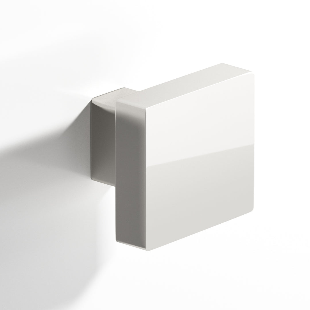 Colonial Bronze 749 Square Cabinet Knob with rectangular post in Polished Nickel