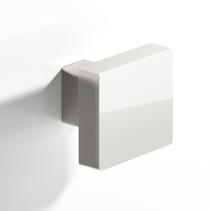 Colonial Bronze 749 Square Cabinet Knob with rectangular post in Polished Nickel