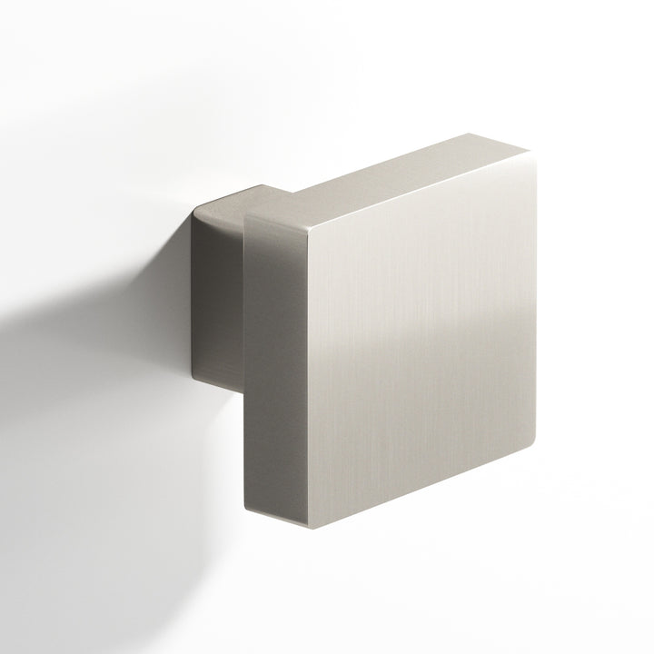 Colonial Bronze 749 Square Cabinet Knob with rectangular post in Satin Nickel