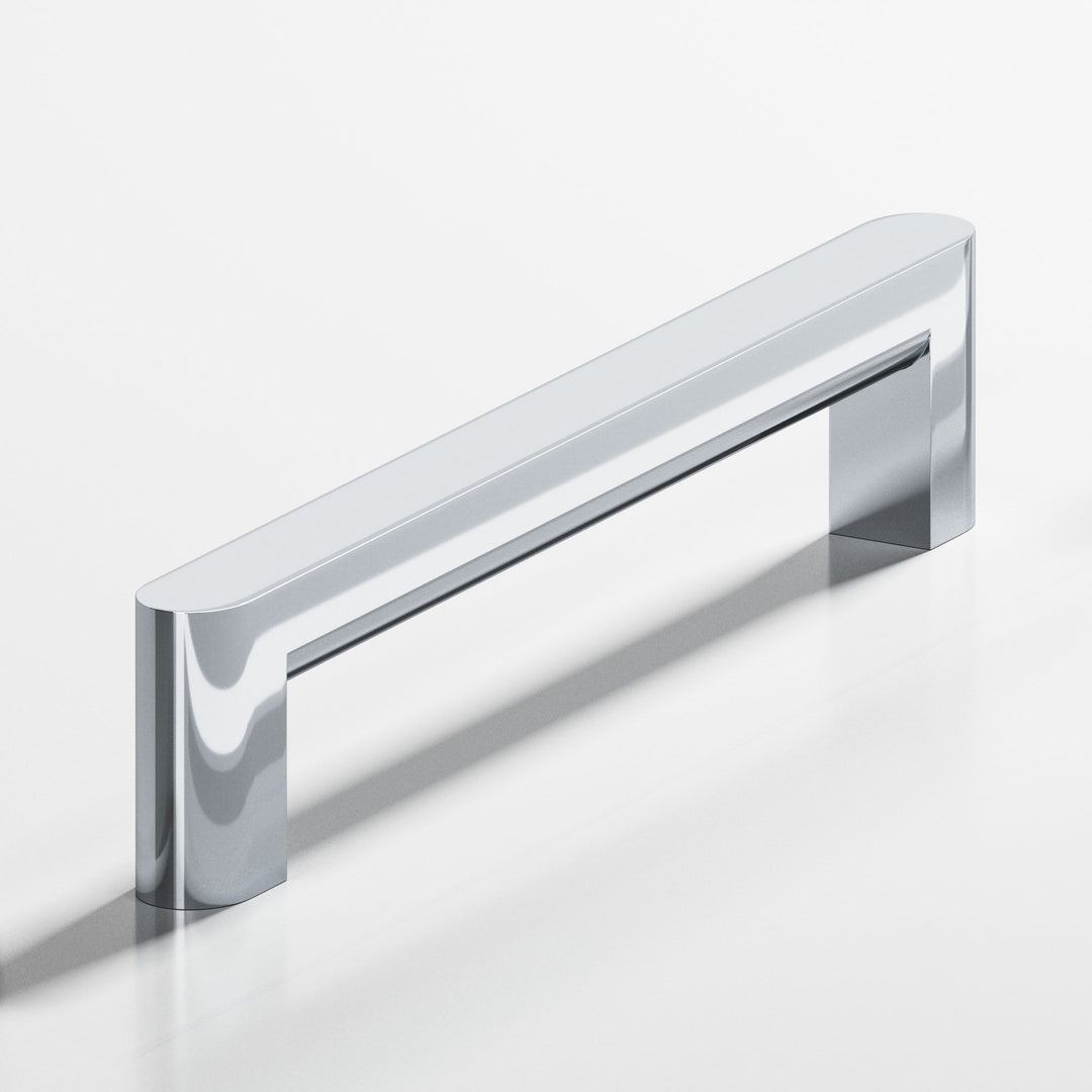 Colonial Bronze 762 Square Cabinet Pull with rounded back and ends in Polished Chrome