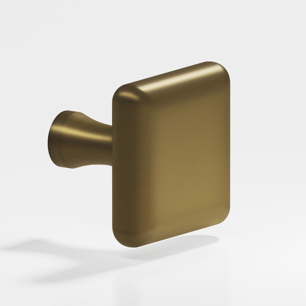 Colonial Bronze 769 Square radiused Cabinet Knob in Matte Antique Satin Brass