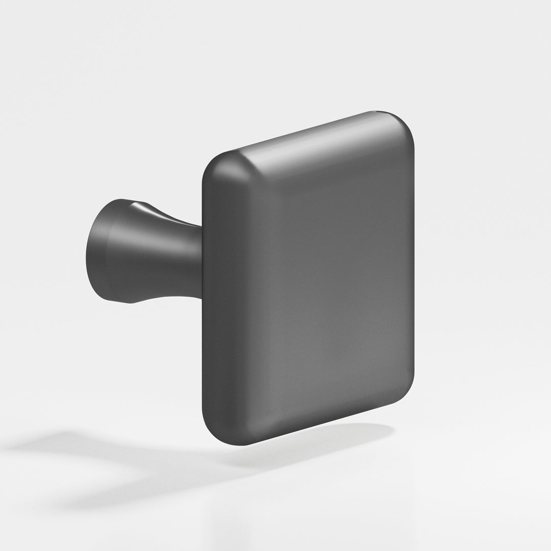 Colonial Bronze 767 Square radiused Cabinet Knob in Matte Graphite
