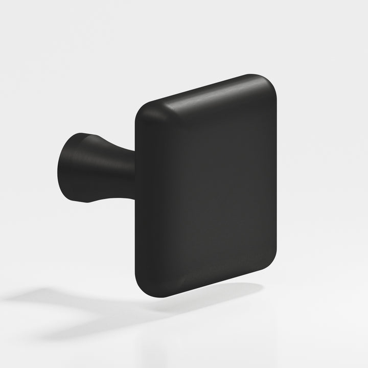 Colonial Bronze 769 Square radiused Cabinet Knob in Matte Satin Black