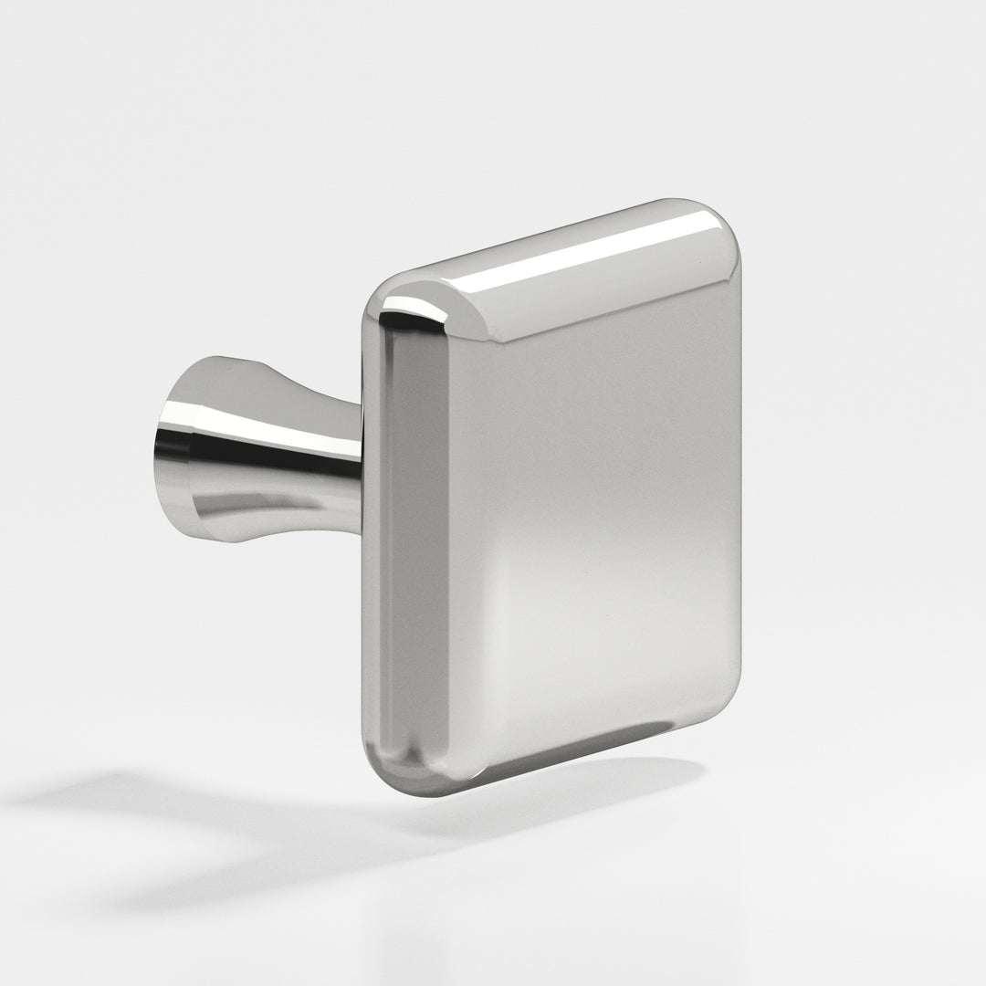 Colonial Bronze 767 Square radiused Cabinet Knob in Polished Nickel