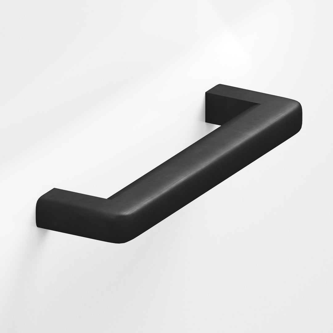 Colonial Bronze 782 Square Cabinet Pull with rounded back and radiused edges in Matte Satin Black