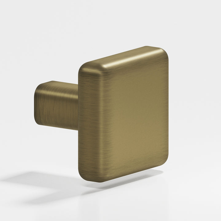 Colonial Bronze 789 Square radiused Cabinet Knob in Matte Antique Satin Brass