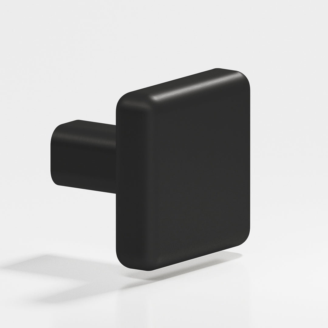 Colonial Bronze 787 Square radiused Cabinet Knob in Matte Satin Black