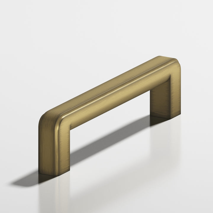 Colonial Bronze 795 Square fluted Cabinet Pull in Matte Antique Satin Brass