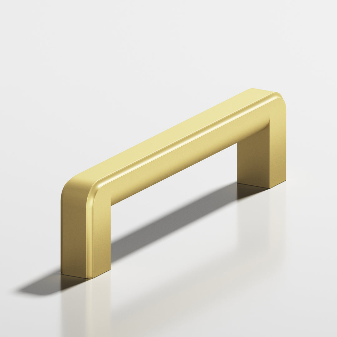 Colonial Bronze 790 Square fluted Cabinet Pull in Matte Satin Brass