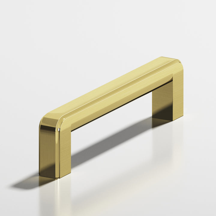 Colonial Bronze 792 Square fluted Cabinet Pull in Unlacquered Polished Brass
