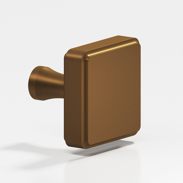 Colonial Bronze 798 Square fluted Cabinet Knob in Matte Light Statuary Bronze