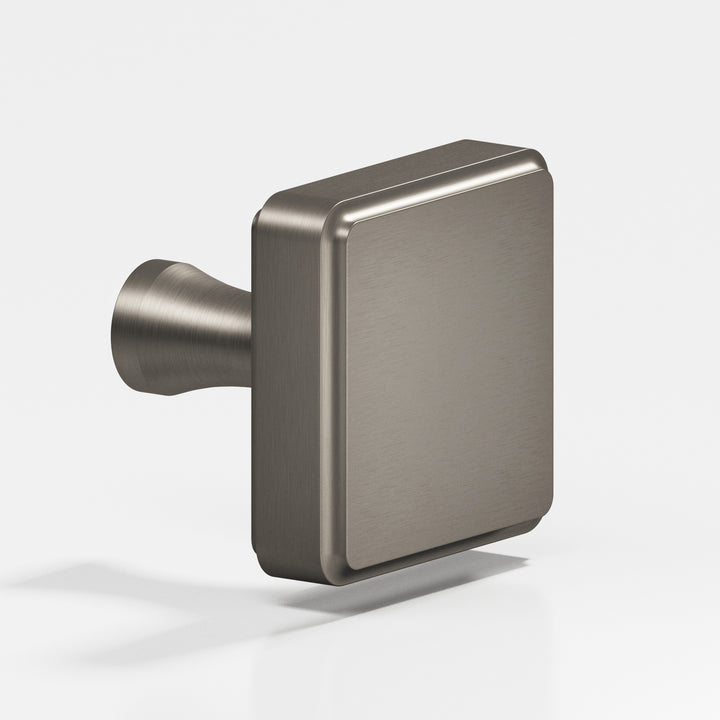 Colonial Bronze 798 Square fluted Cabinet Knob in Matte Pewter