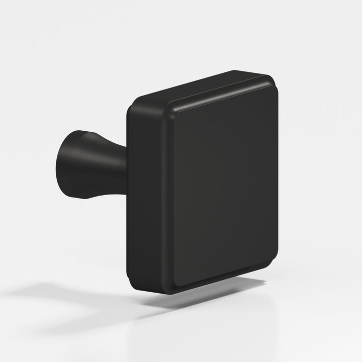 Colonial Bronze 799 Square fluted Cabinet Knob in Matte Satin Black