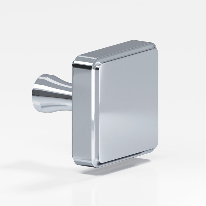 Colonial Bronze 799 Square fluted Cabinet Knob in Polished Chrome