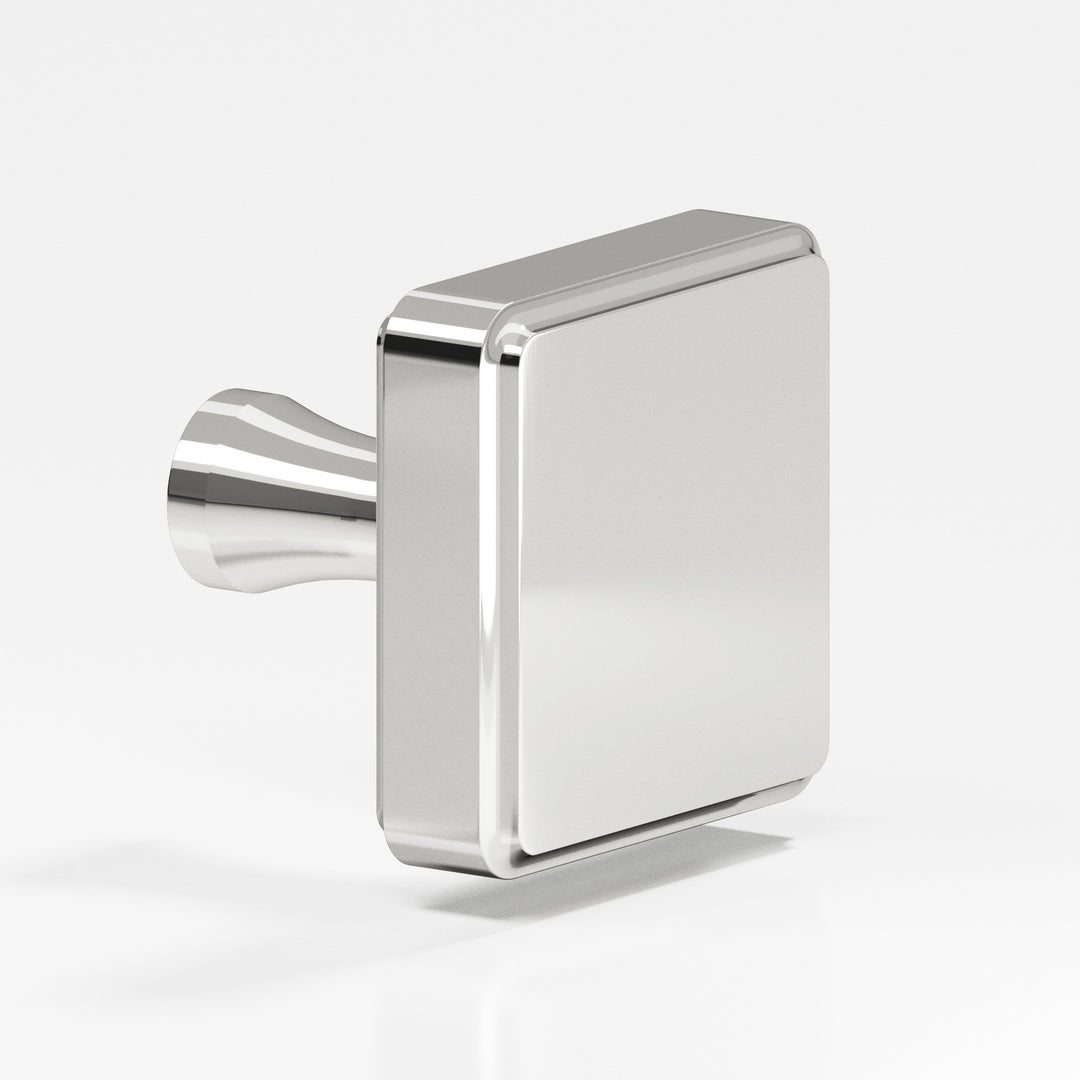 Colonial Bronze 797 Square fluted Cabinet Knob in Polished Nickel