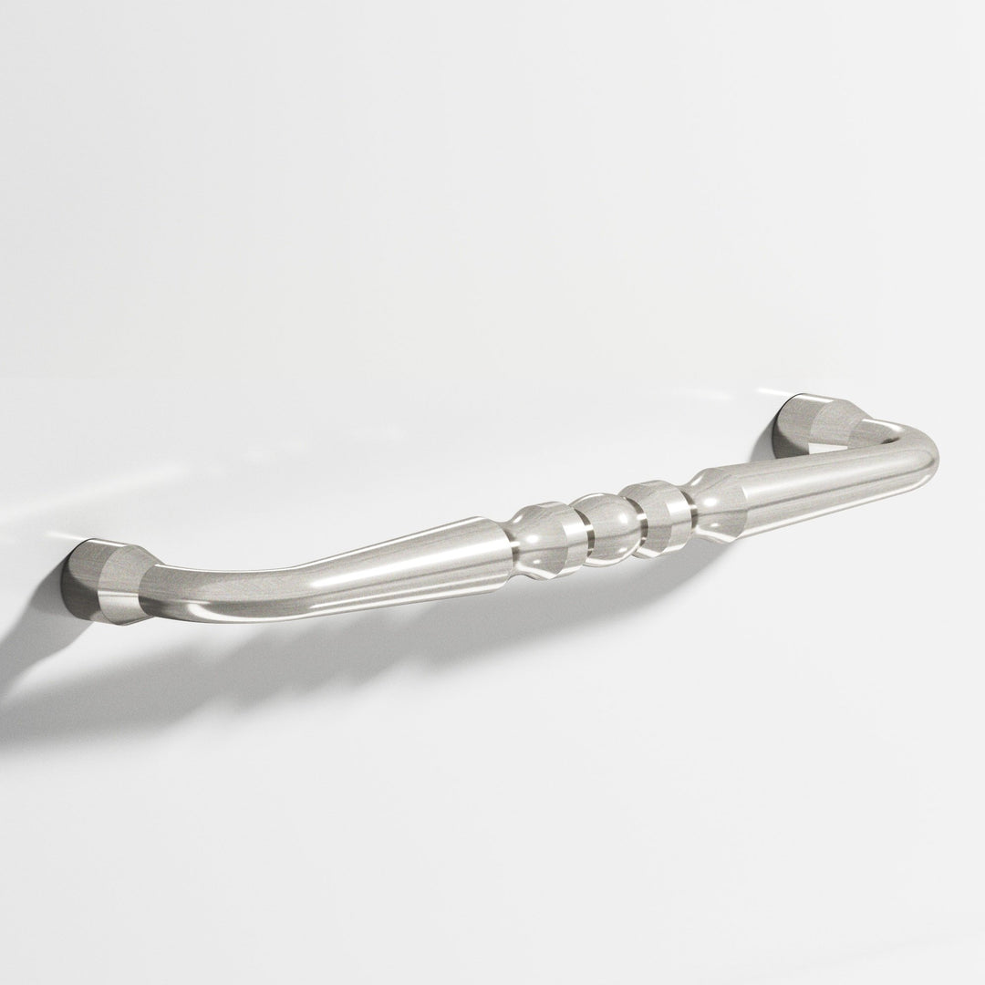 Colonial Bronze 815 Detailed wire Cabinet Pull with beads and bull-nosed ends in Satin Nickel