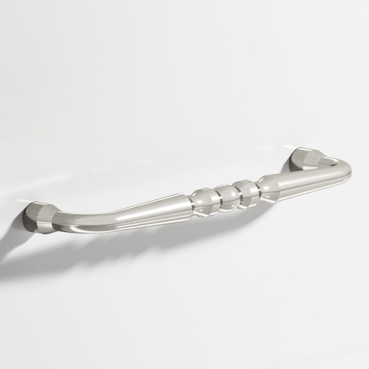 Colonial Bronze 815 Detailed wire Cabinet Pull with beads and bull-nosed ends in Satin Nickel