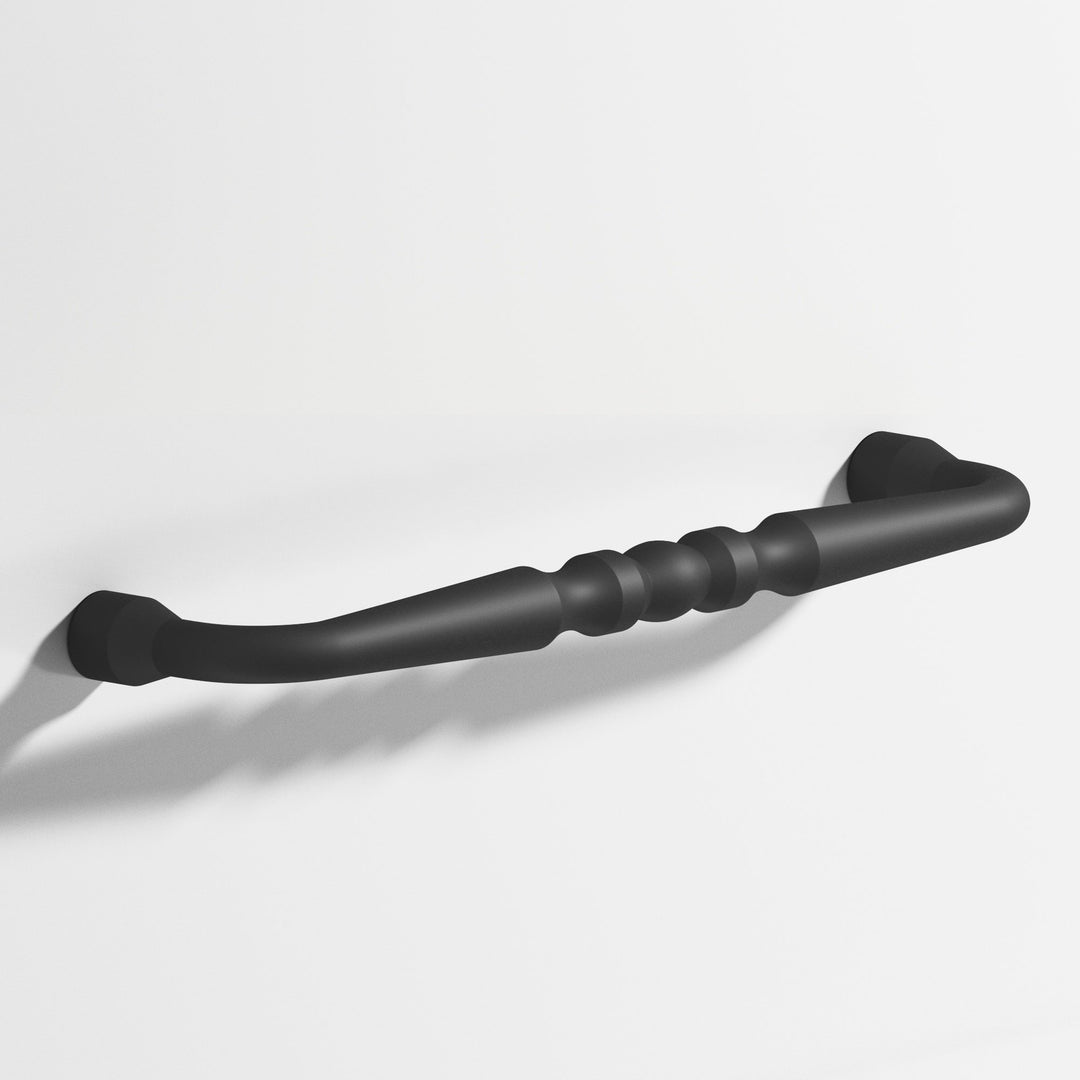 Colonial Bronze 813 Detailed wire Cabinet Pull with bead in Matte Graphite
