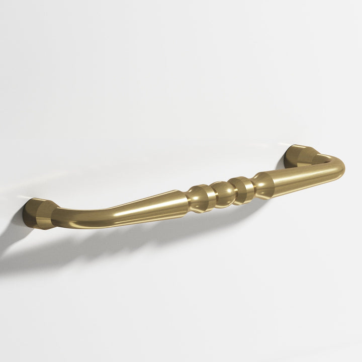 Colonial Bronze 815 Detailed wire Cabinet Pull with beads and bull-nosed ends in Antique Brass