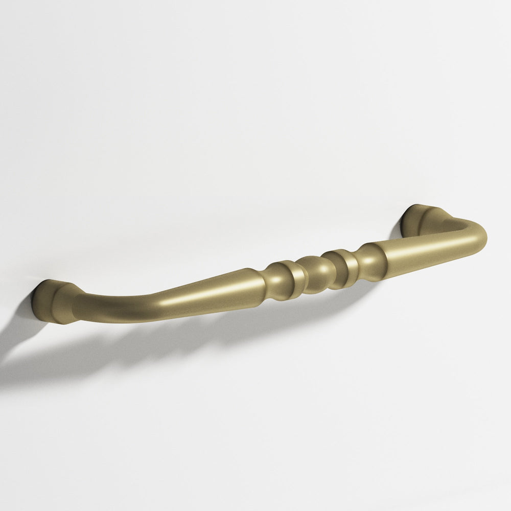 Colonial Bronze 813 Detailed wire Cabinet Pull with bead in Matte Antique Satin Brass