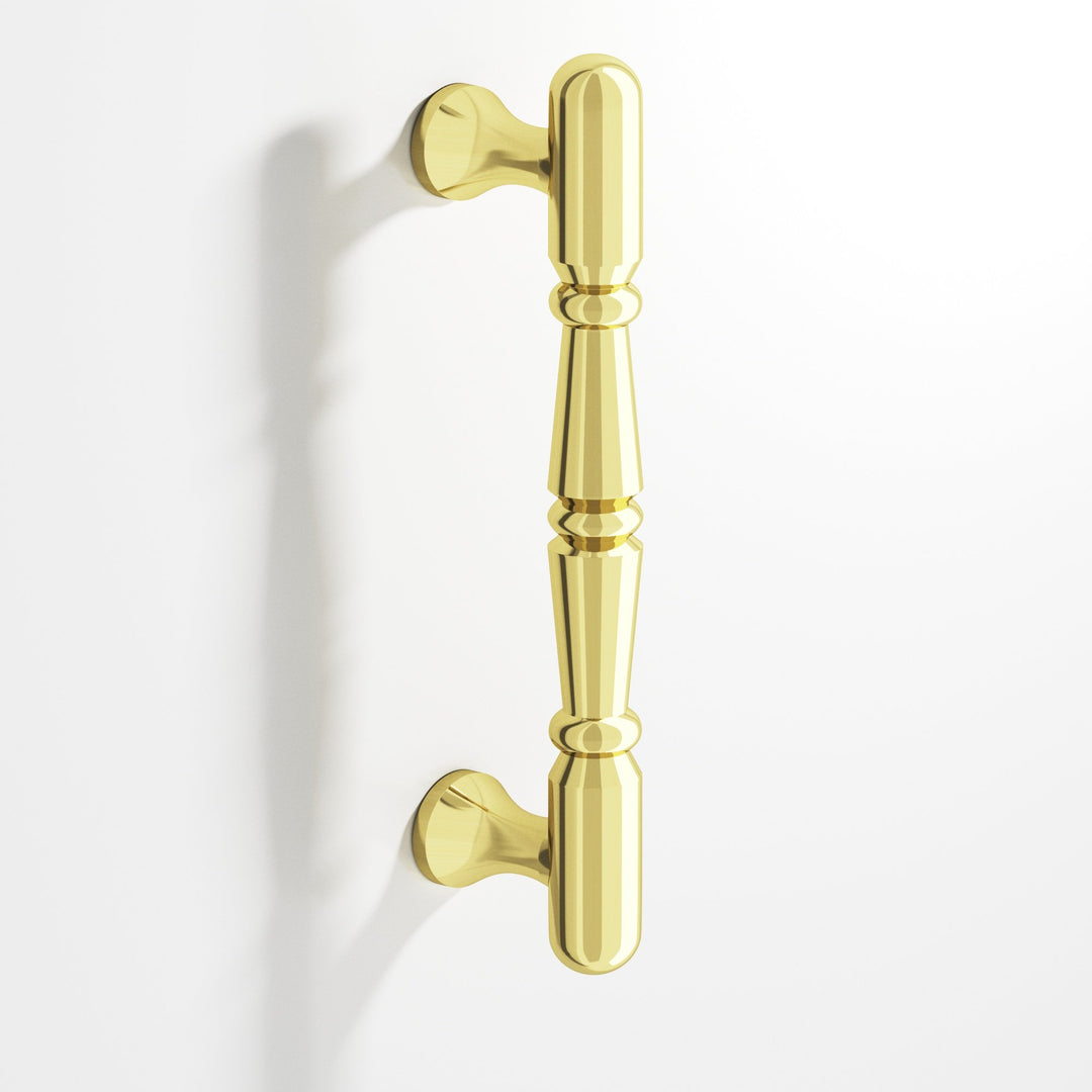 Colonial Bronze 851 Detailed wire Cabinet Pull in Unlacquered Polished Brass
