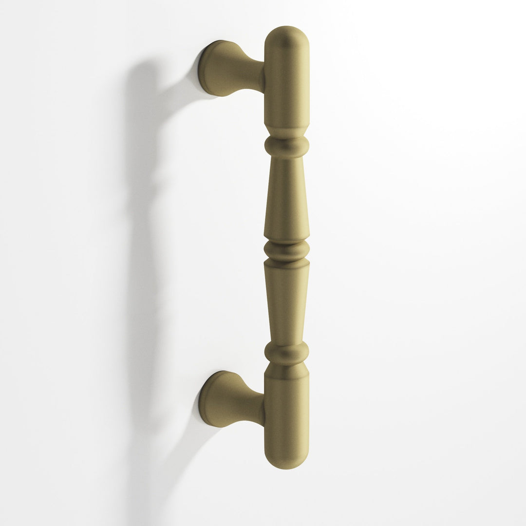 Colonial Bronze 851 Detailed wire Cabinet Pull in Matte Antique Satin Brass
