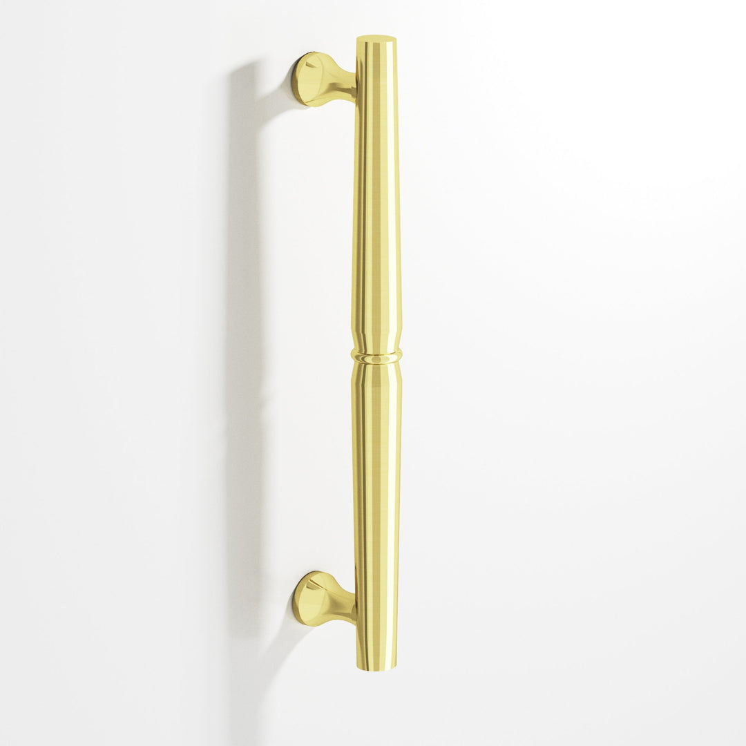 Colonial Bronze 852 Detailed wire Cabinet Pull with bead in Unlacquered Polished Brass