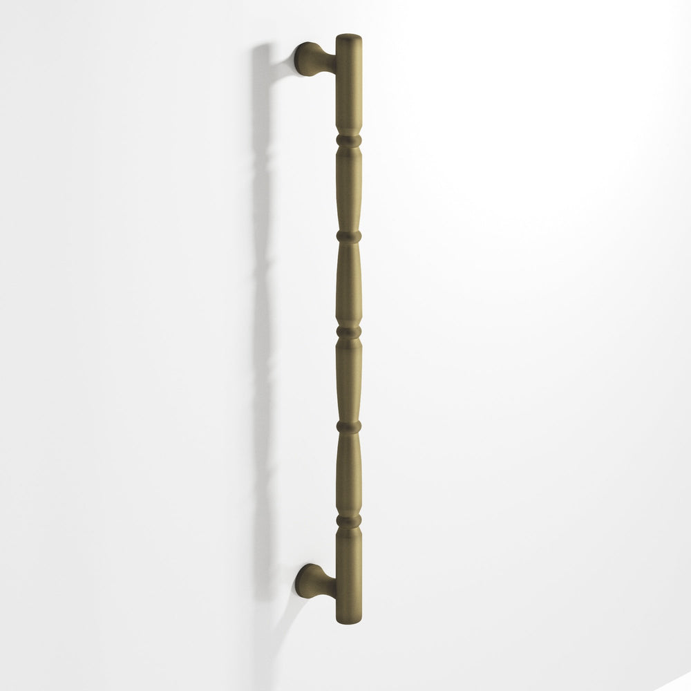 Colonial Bronze 855 Detailed wire Cabinet Pull with beads and radiused ends in Matte Antique Satin Brass