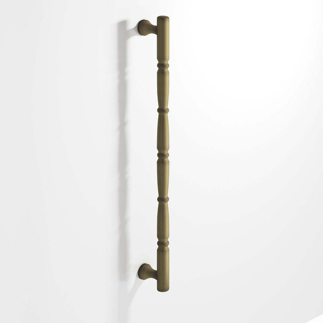Colonial Bronze 855 Detailed wire Cabinet Pull with beads and radiused ends in Matte Antique Satin Brass