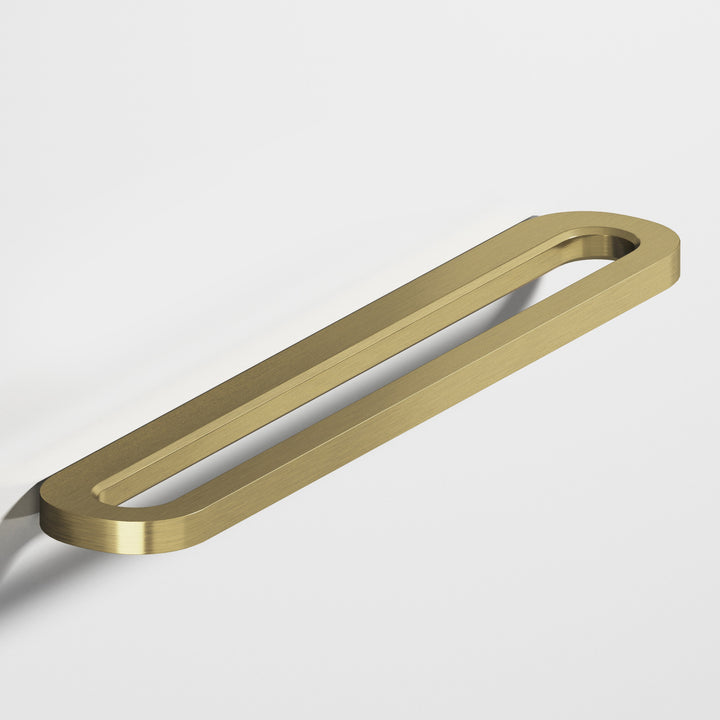 Colonial Bronze 891 Fully rounded racetrack Cabinet Pull in Antique Brass