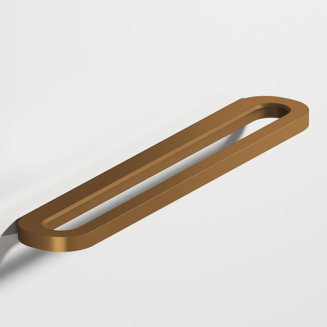 Colonial Bronze 892 Fully rounded racetrack Appliance Pull in Matte Light Statuary Bronze