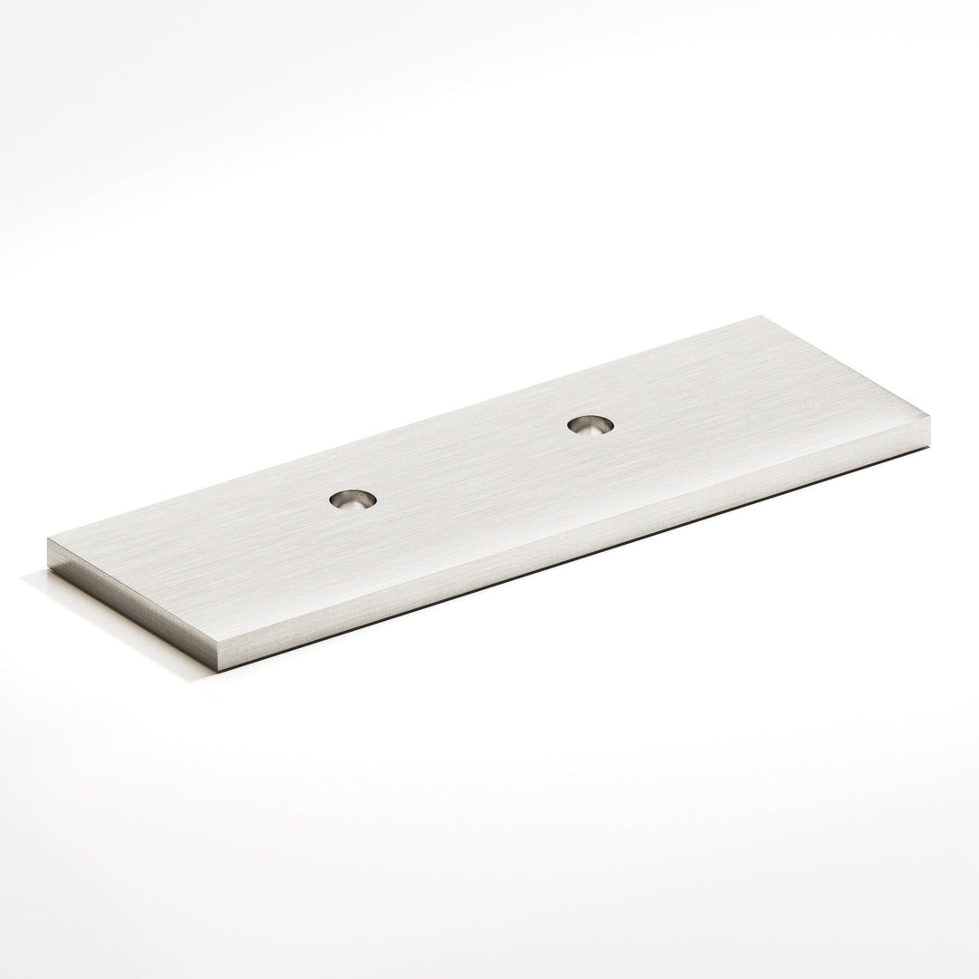 Colonial Bronze 9420 Rectangular offset Backplate for use with 420 457 and 458 series in Satin Nickel