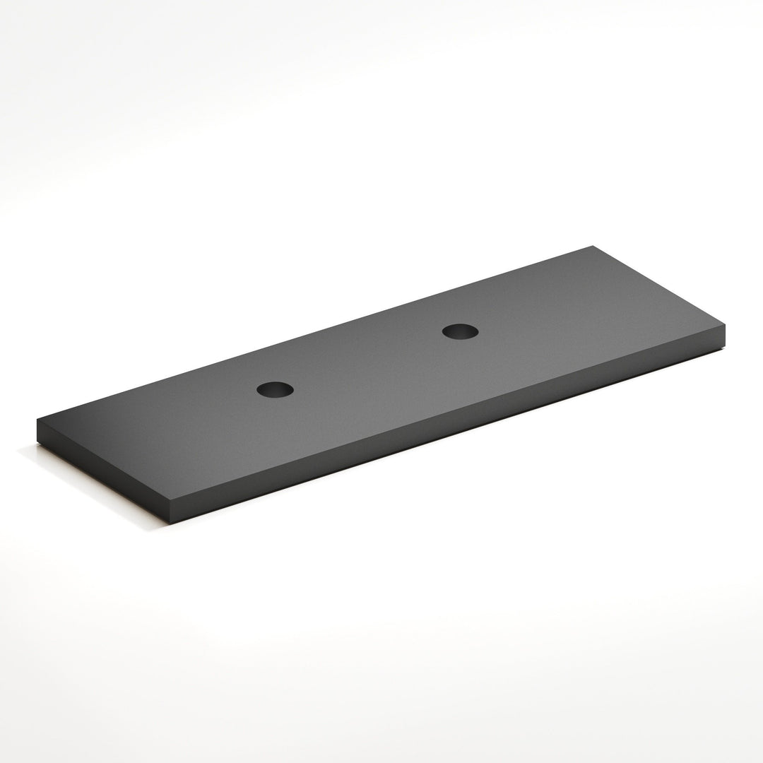 Colonial Bronze 9420 Rectangular offset Backplate for use with 420 457 and 458 series in Matte Graphite