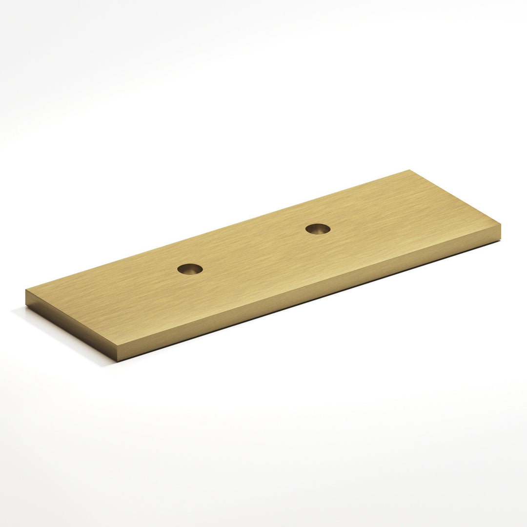 Colonial Bronze 9420 Rectangular offset Backplate for use with 420 457 and 458 series in Antique Brass