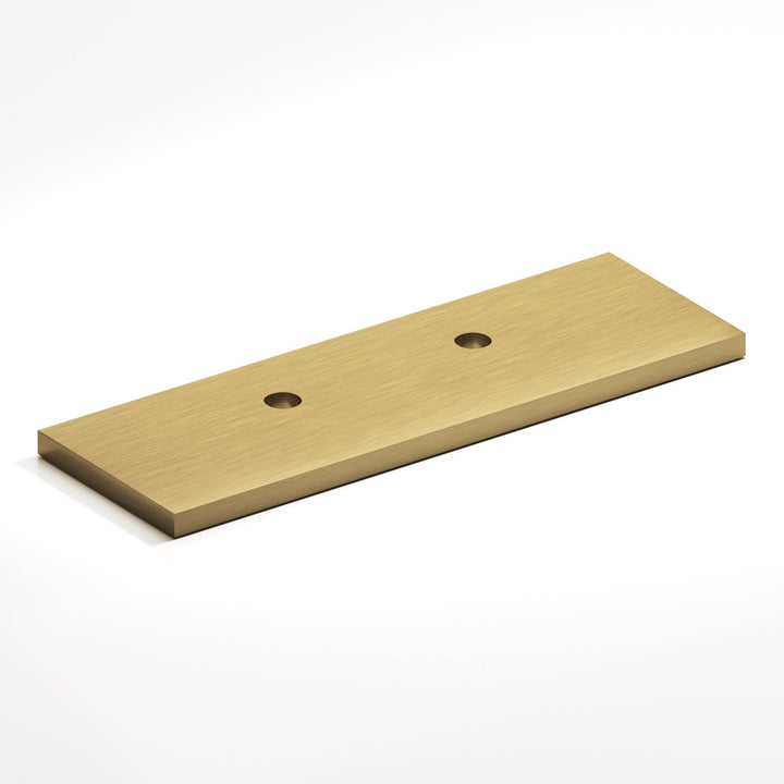 Colonial Bronze 9420 Rectangular offset Backplate for use with 420 457 and 458 series in Antique Brass