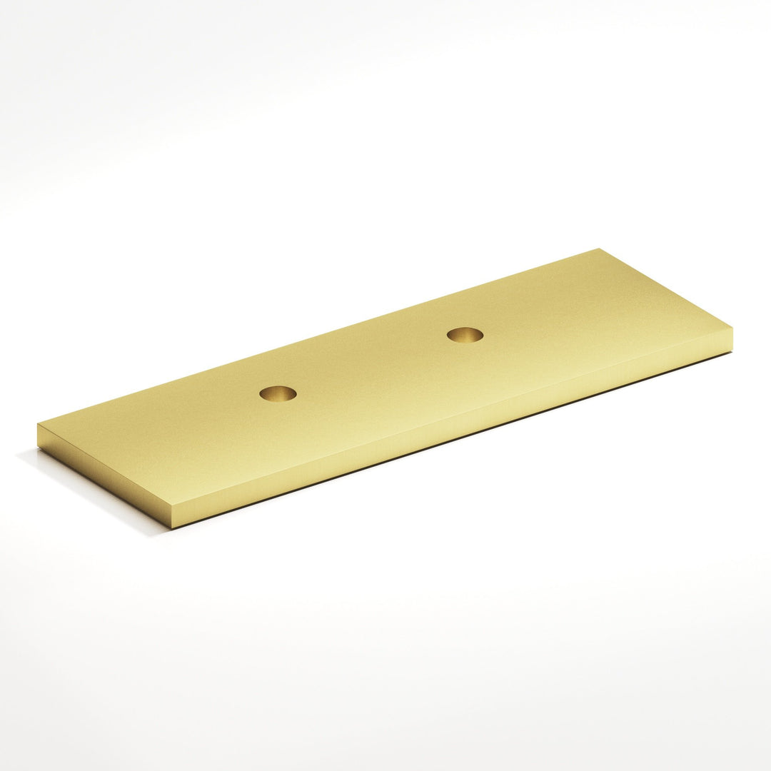 Colonial Bronze 9420 Rectangular offset Backplate for use with 420 457 and 458 series in Matte Satin Brass