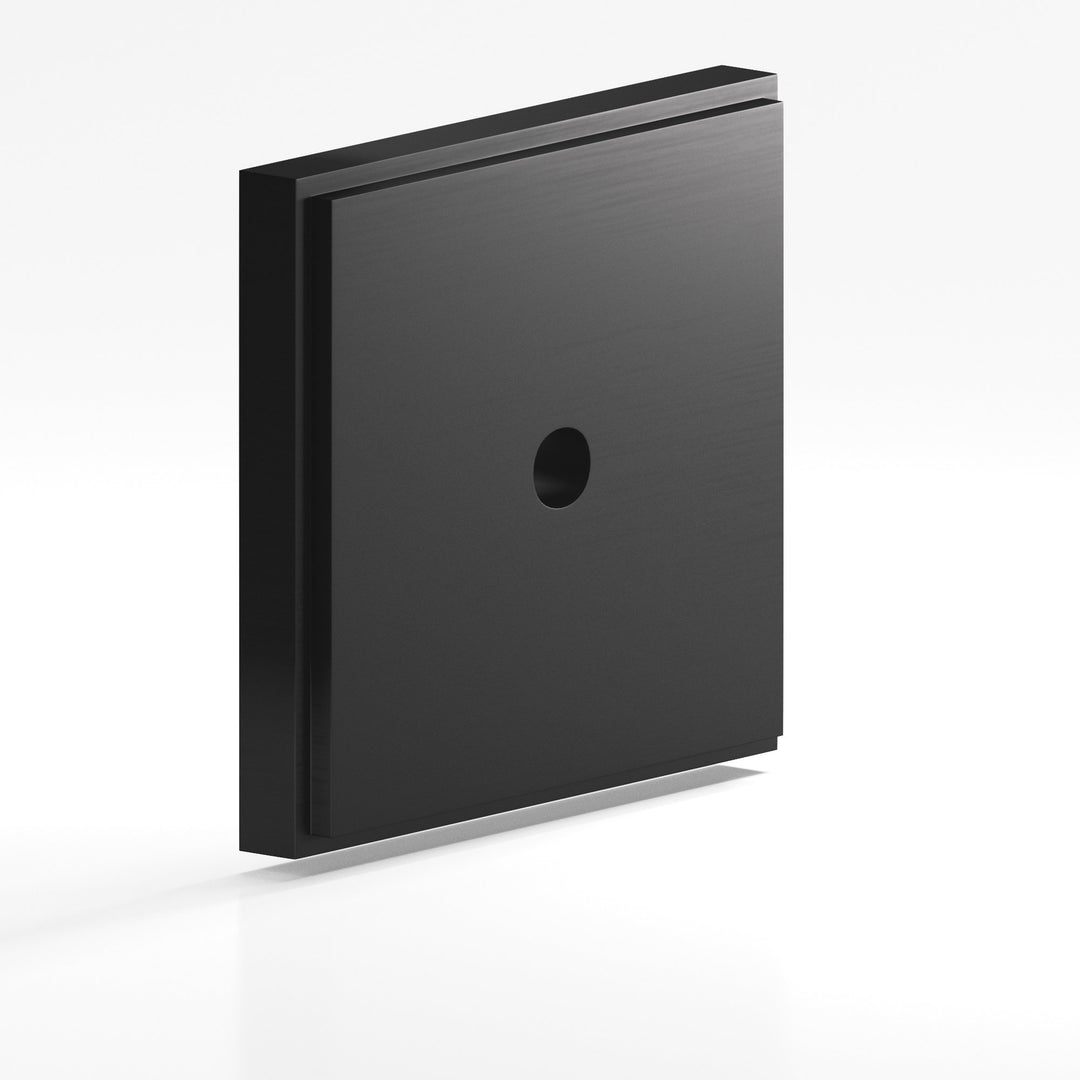 Colonial Bronze 9625 Square stepped Backplate for use with 8-32 screw in Matte Satin Black