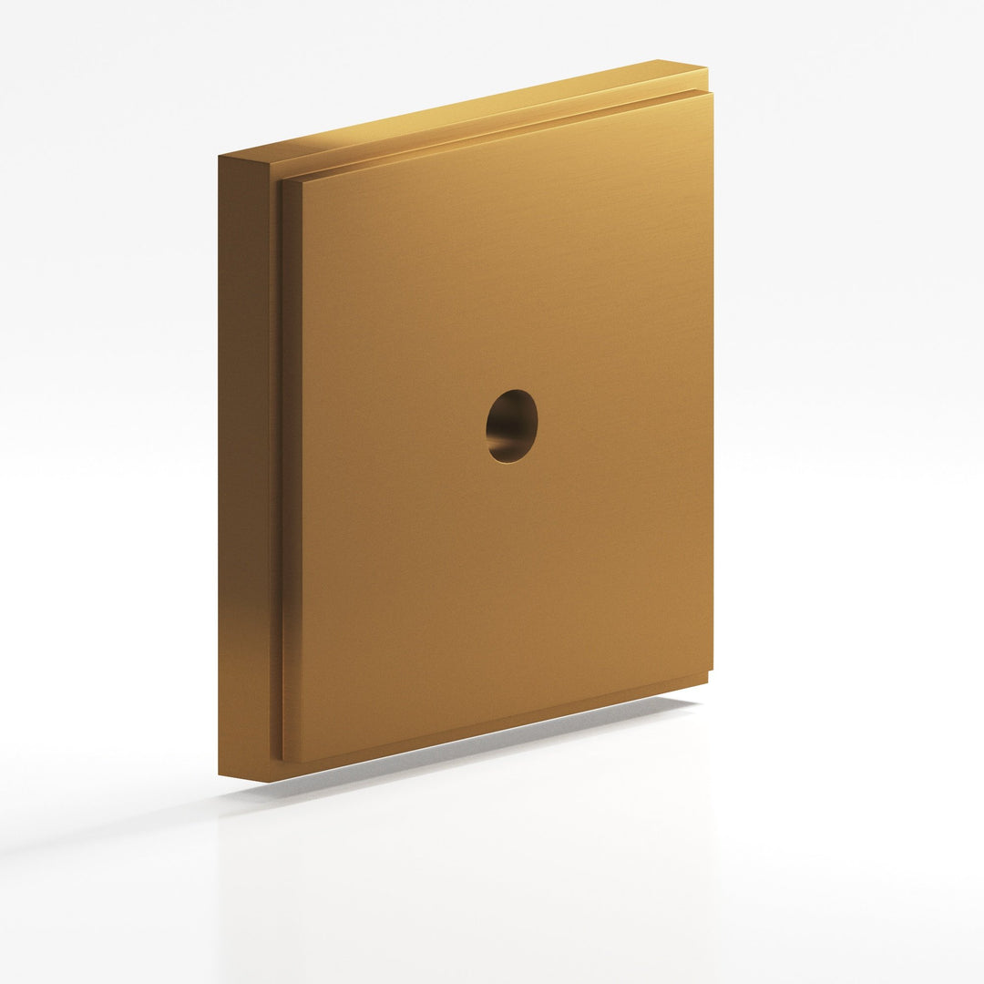 Colonial Bronze 9945 Square stepped Backplate for use with 8-32 screw in Matte Light Statuary Bronze