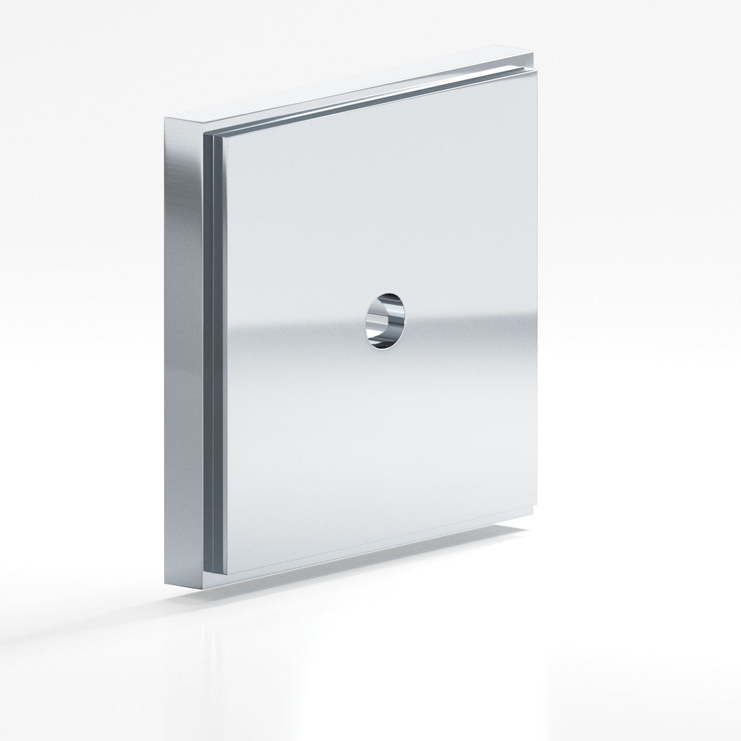 Colonial Bronze 9624 Square stepped Backplate for use with 8-32 screw in Polished Chrome