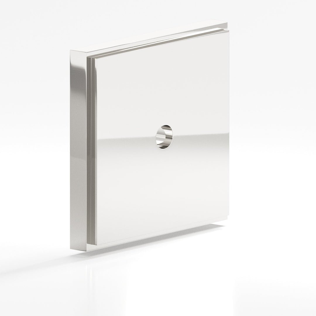 Colonial Bronze 9623 Square stepped Backplate for use with 8-32 screw in Polished Nickel