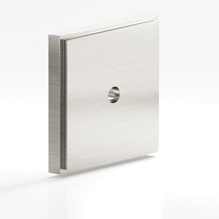 Colonial Bronze 9945 Square stepped Backplate for use with 8-32 screw in Satin Nickel