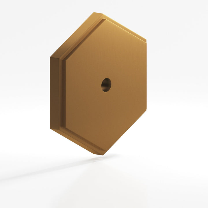 Colonial Bronze 9628 Hexagonal stepped Backplate for use with 8-32 screw in Matte Light Statuary Bronze